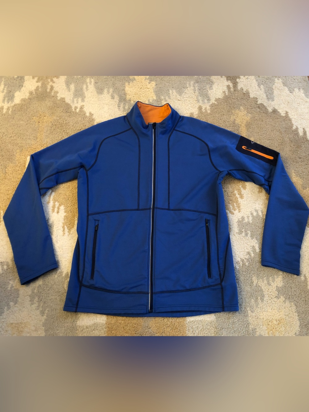 Icebreaker Merino GT Tracer Men’s Full Zip Lightweight Jacket Blue Size L EUC!